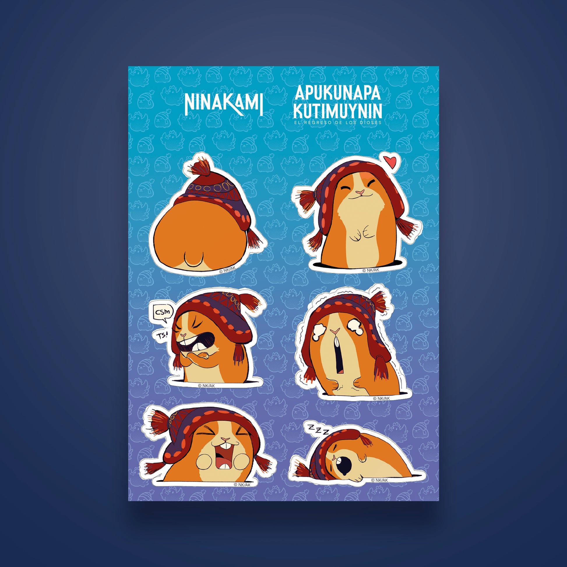 Plancha de Stickers Cuysin Corazon