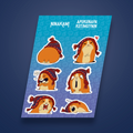 Plancha de Stickers Cuysin Corazon