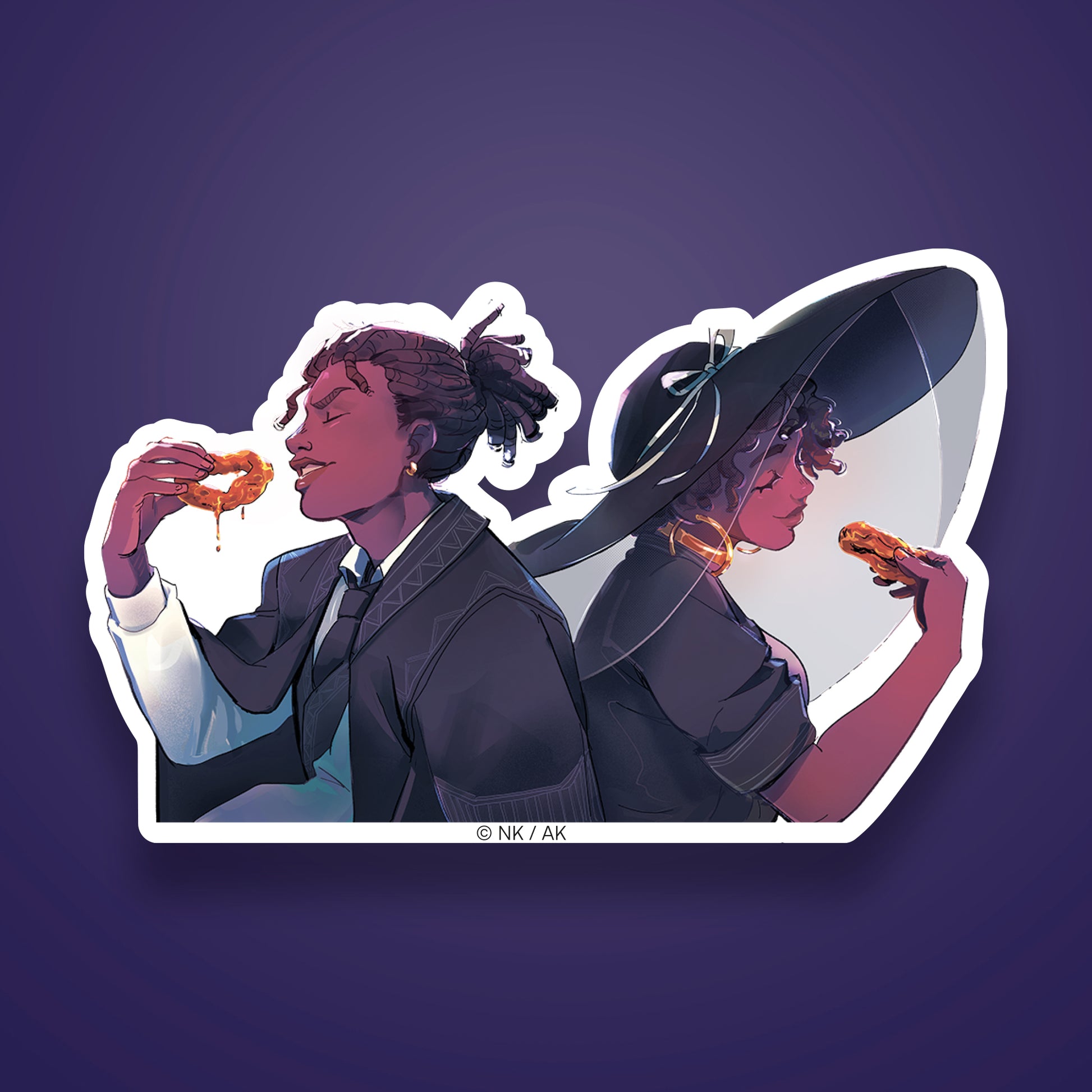 Sticker Hombre y Mujer de traje - Vinilo