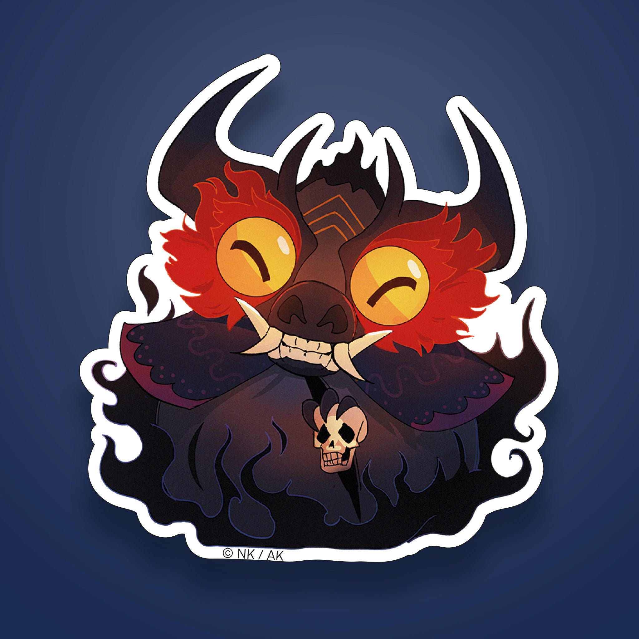 Sticker Supay feliz - UV