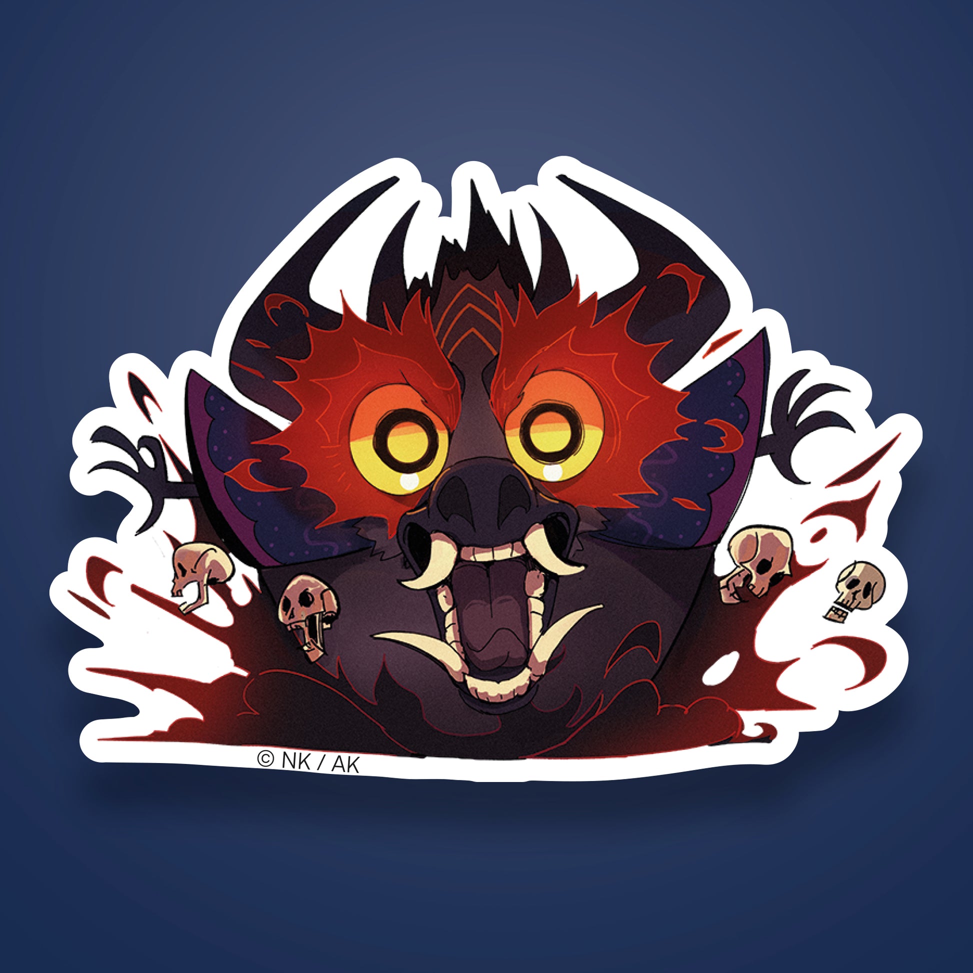 Sticker Supay grito - UV